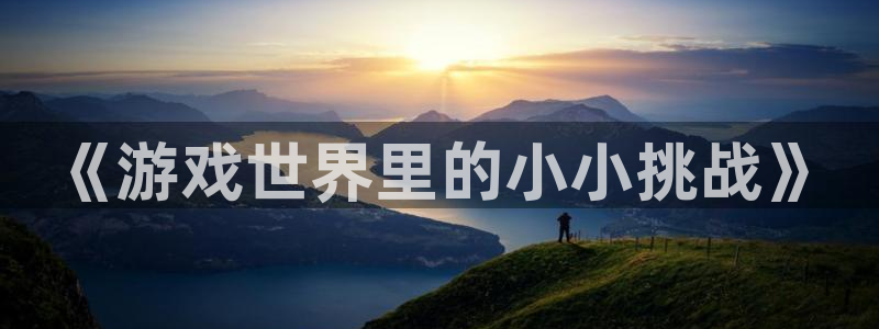 一竞技官网登录入口：《游戏世界里的小小挑战》